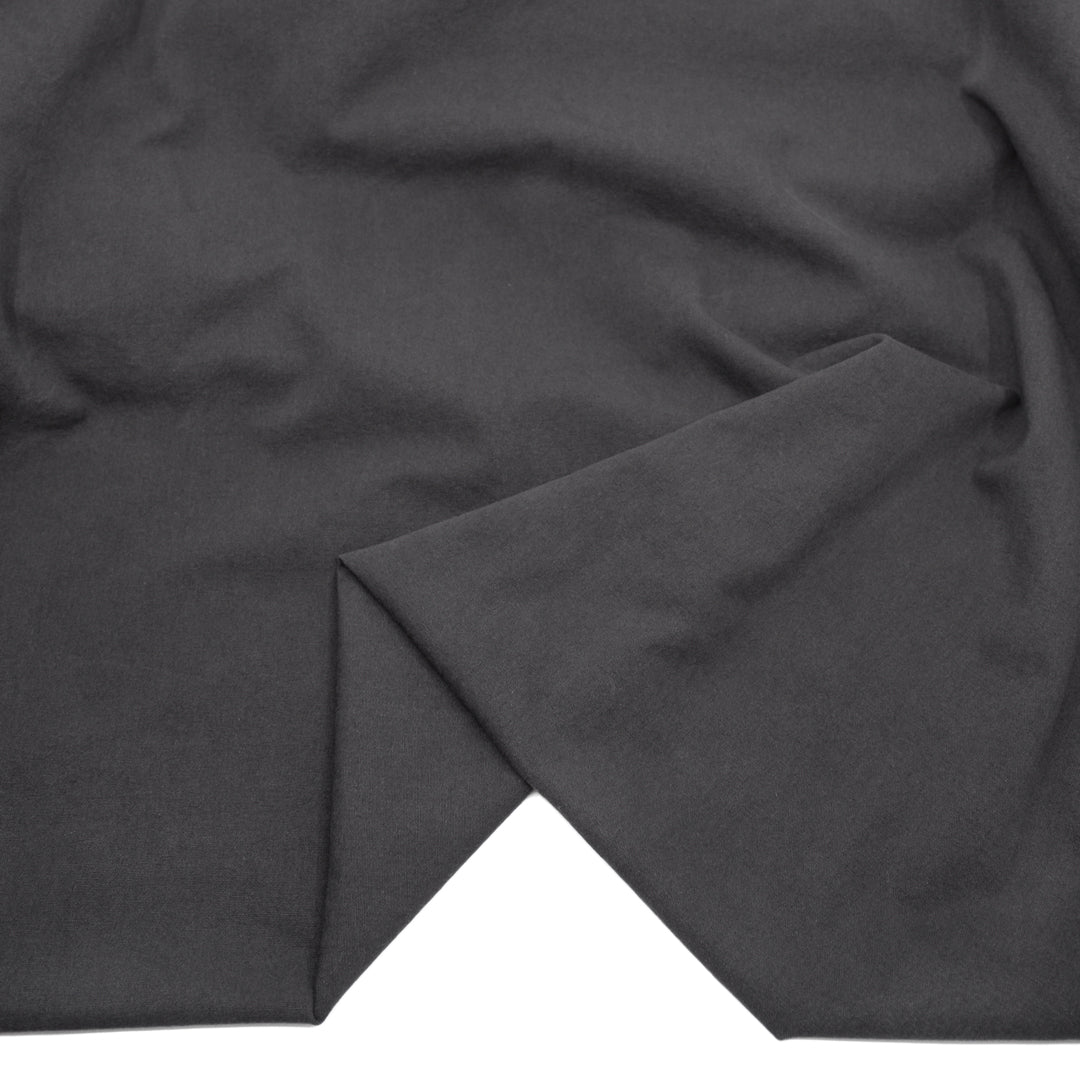 7oz Softened Organic Cotton - Charcoal | Blackbird Fabrics