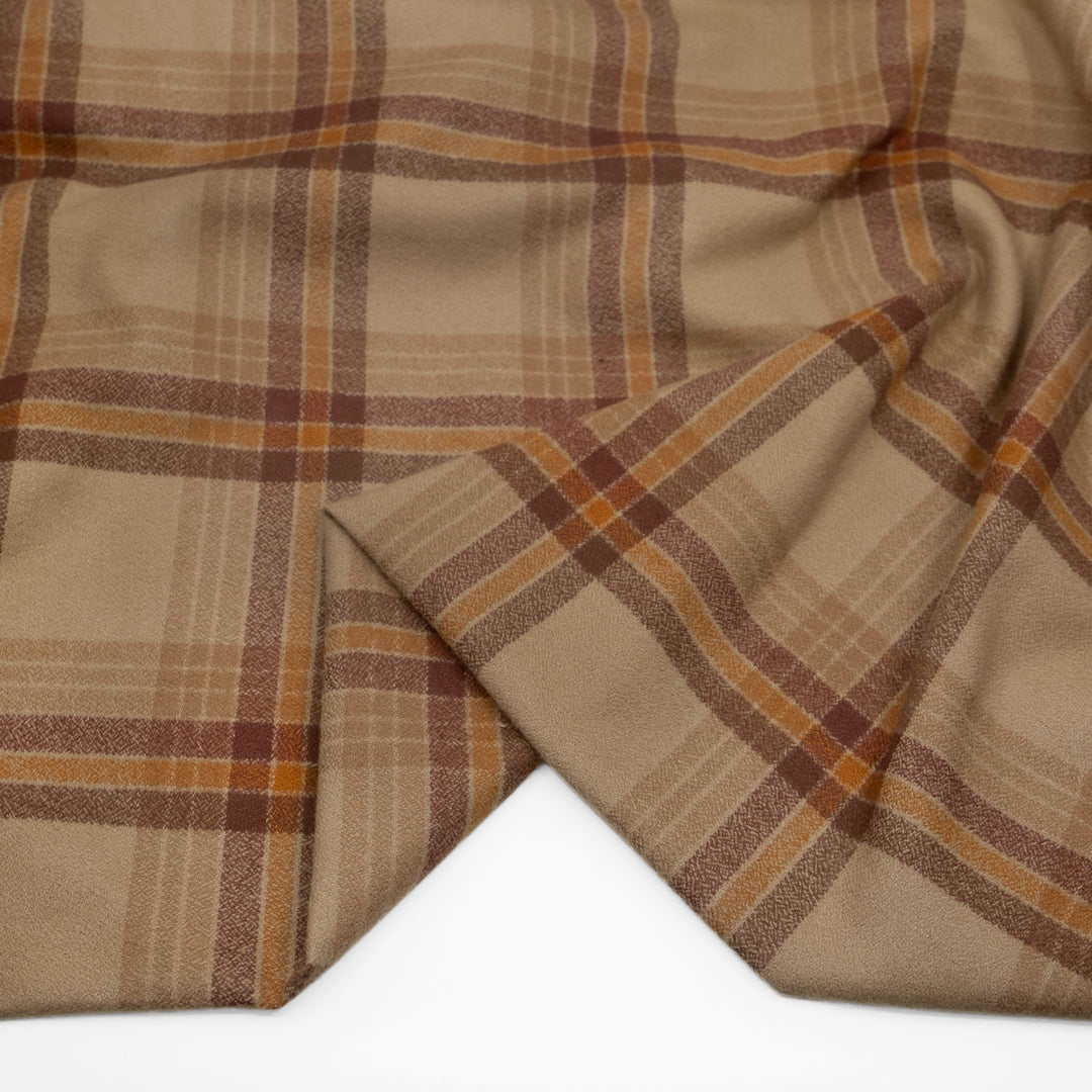Plaid Cotton Flannel - Sepia/Ochre | Blackbird Fabrics
