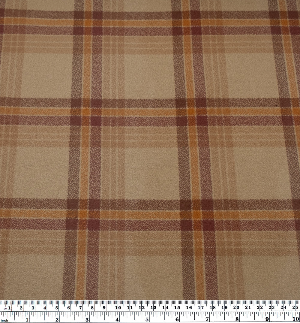 Plaid Cotton Flannel - Sepia/Ochre | Blackbird Fabrics