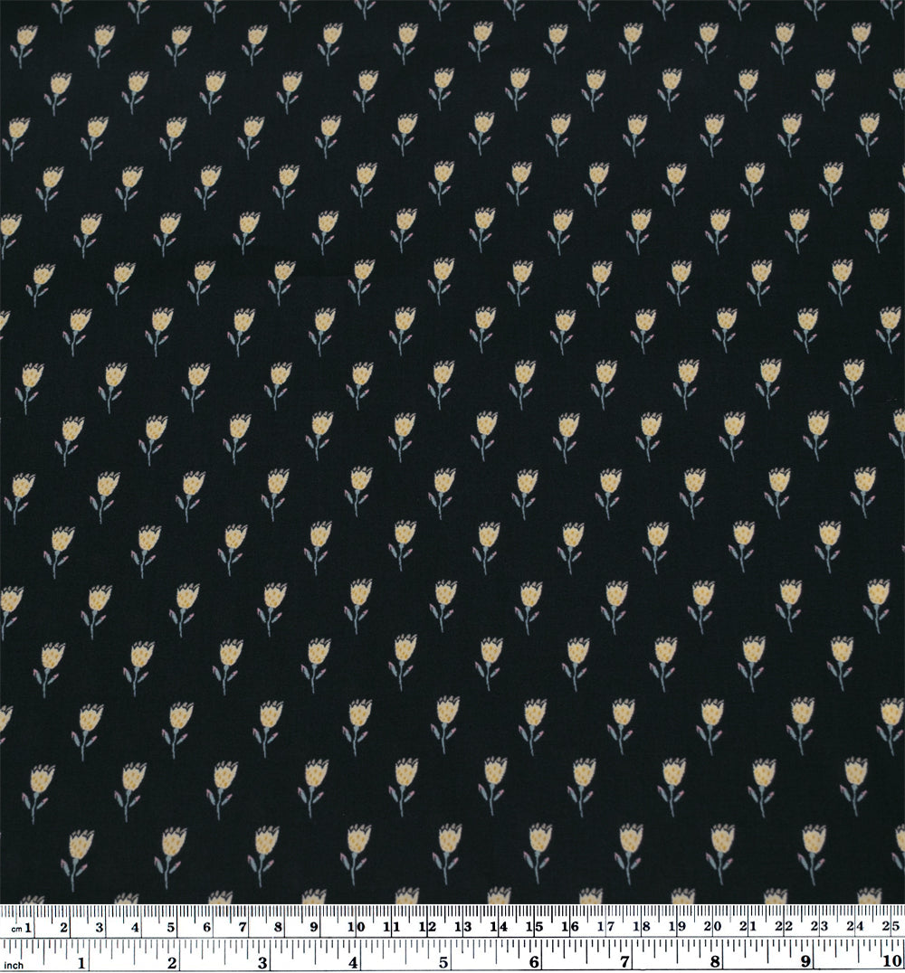 Earthen Printed Cotton Lawn - Black/Multi | Blackbird Fabrics