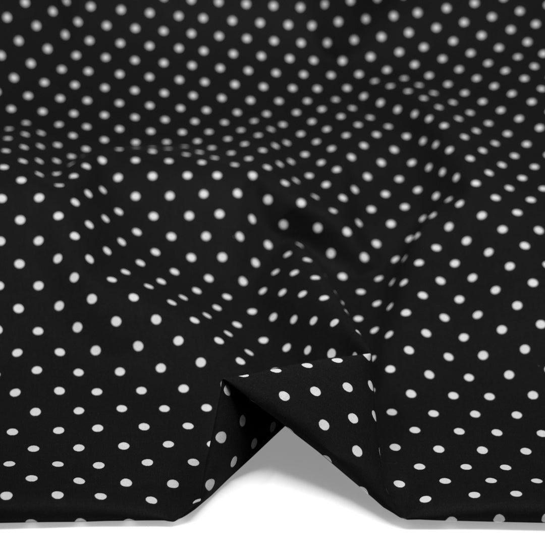 Little Dots Printed Cotton Lawn - Black/White | Blackbird Fabrics