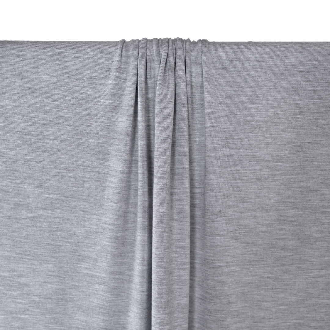 Cloud Lenzing™ Modal Jersey Knit - Light Heather Grey | Blackbird Fabrics