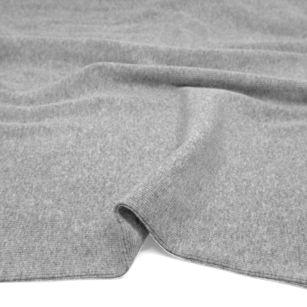 Bamboo & Cotton 2x2 Ribbing Light Heather Grey Blackbird Fabrics