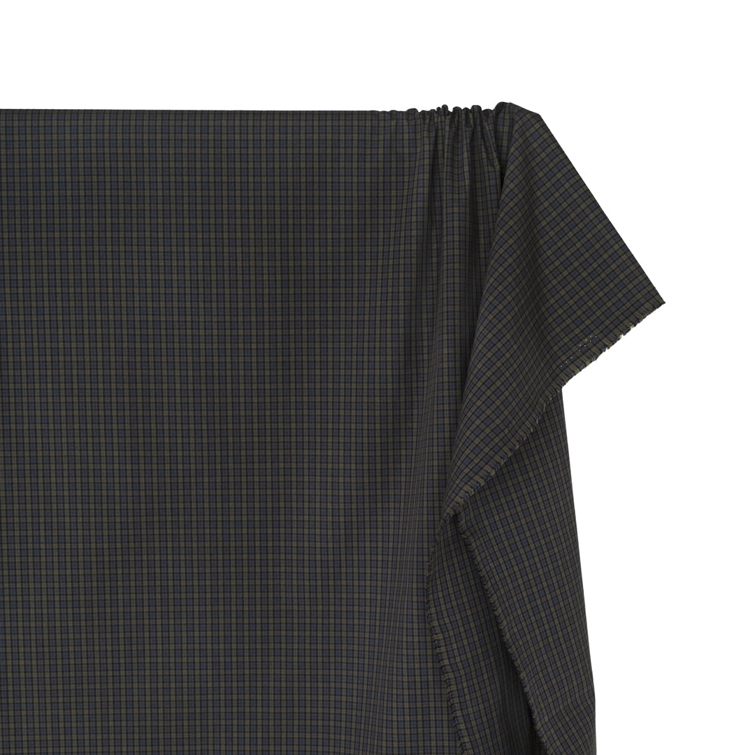 Field Day Plaid Cotton Shirting - Riviera/Ivy | Blackbird Fabrics