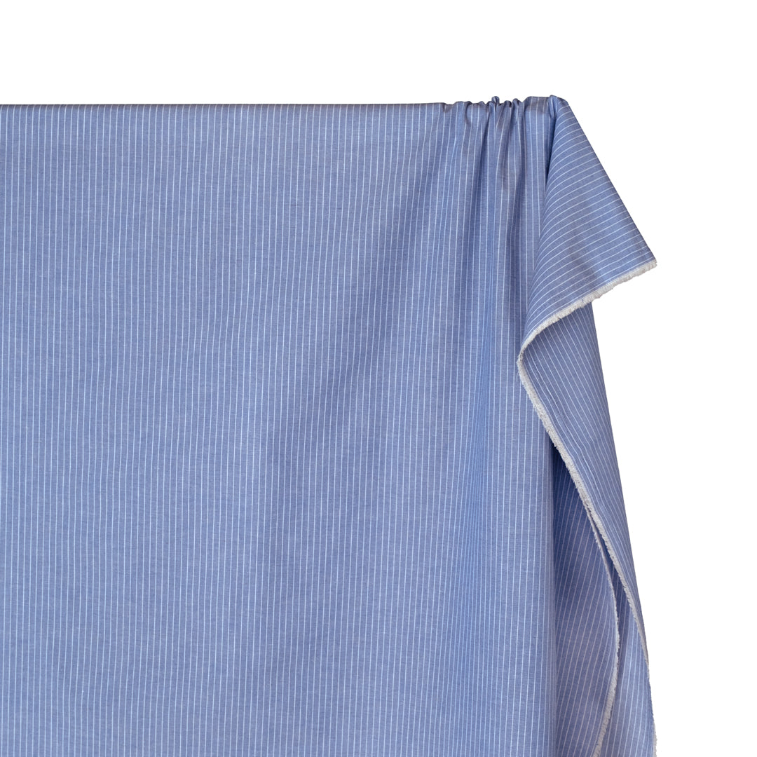 Tidal Cotton Linen Chambray Shirting - Cornflower | Blackbird Fabrics