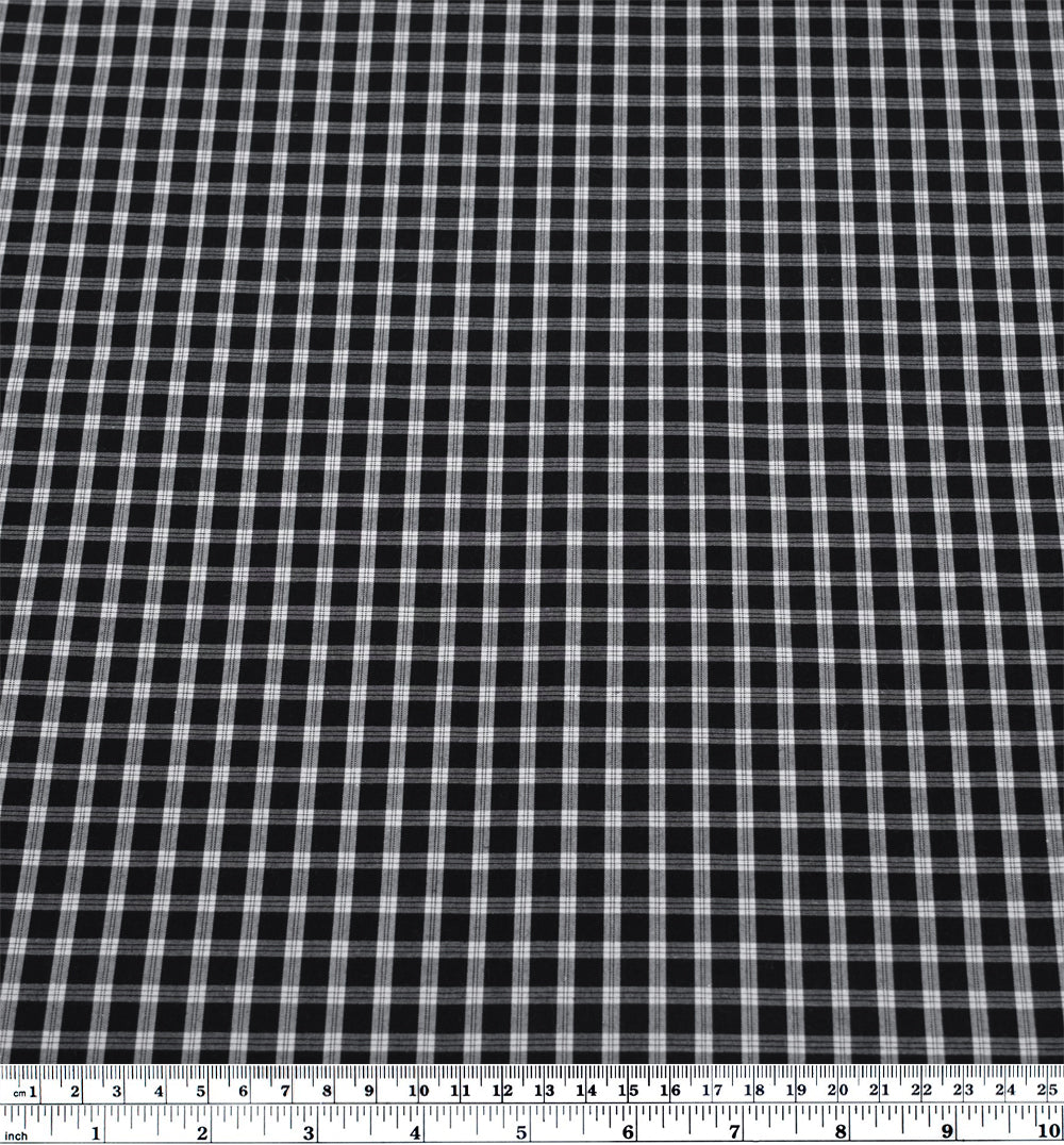 Harvest Plaid Cotton Shirting - Black | Blackbird Fabrics