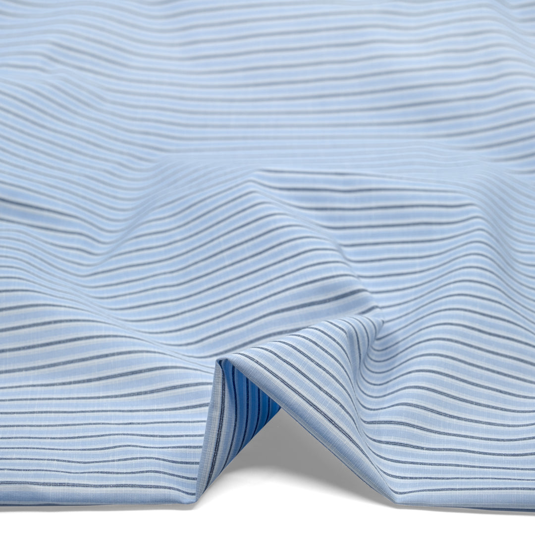Seaside Lightweight Cotton Linen Slub - Powder Blue | Blackbird Fabrics
