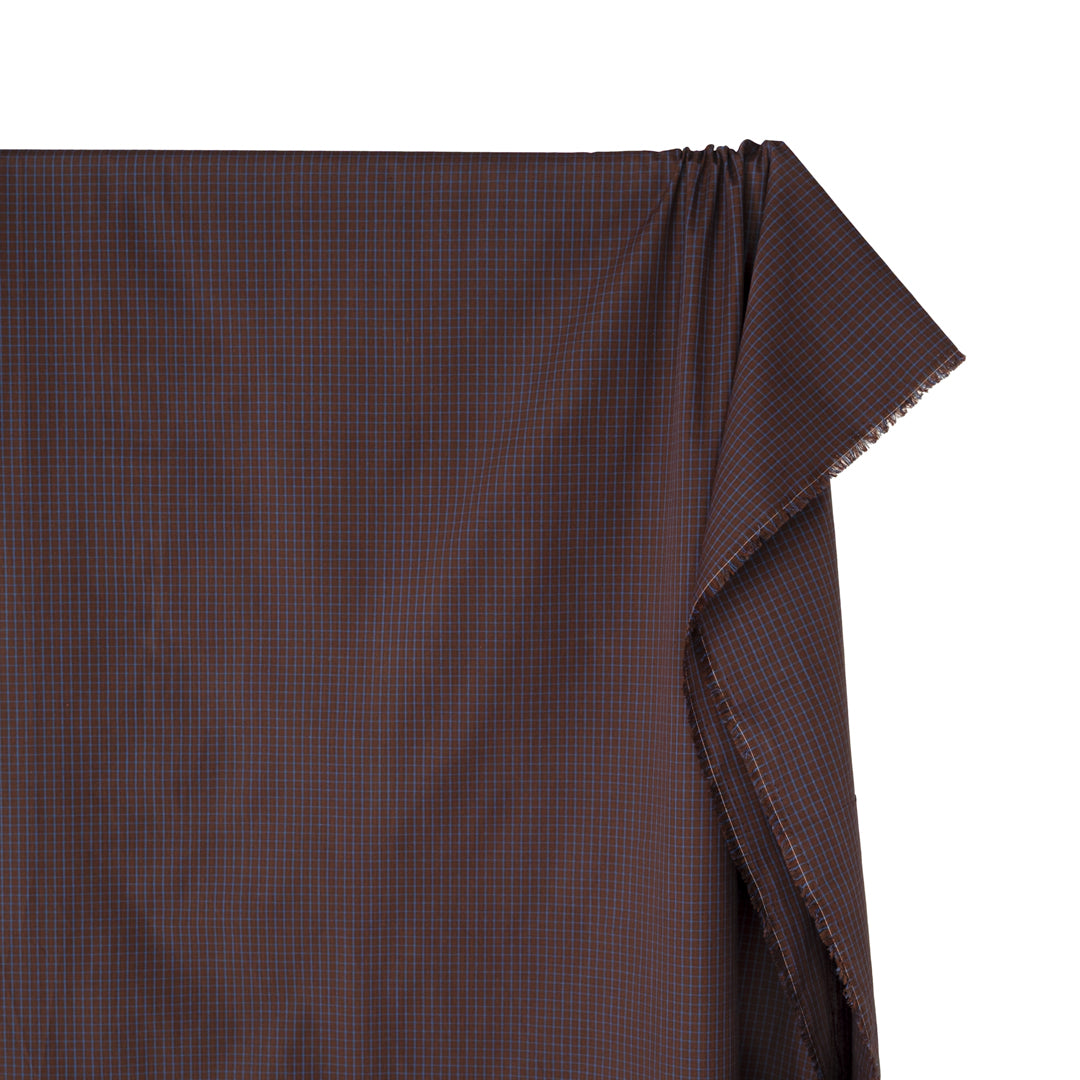 Burrow Plaid Cotton Shirting - Russet/Maroon/Marlin | Blackbird Fabrics