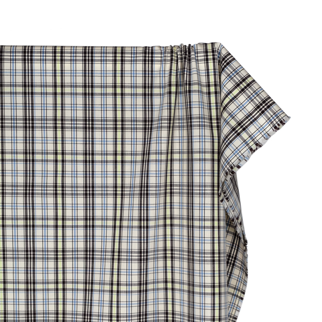 Horizon Plaid Cotton Shirting - Cream/Multi | Blackbird Fabrics