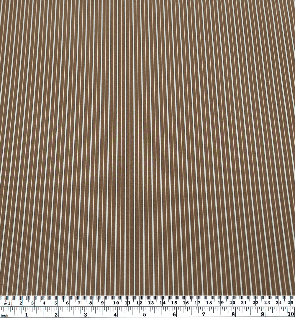 Acre Stripe Brushed Cotton Shirting - Nutshell | Blackbird Fabrics