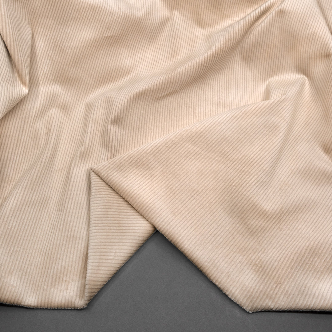 Stretch Cotton Corduroy II - Cream | Blackbird Fabrics