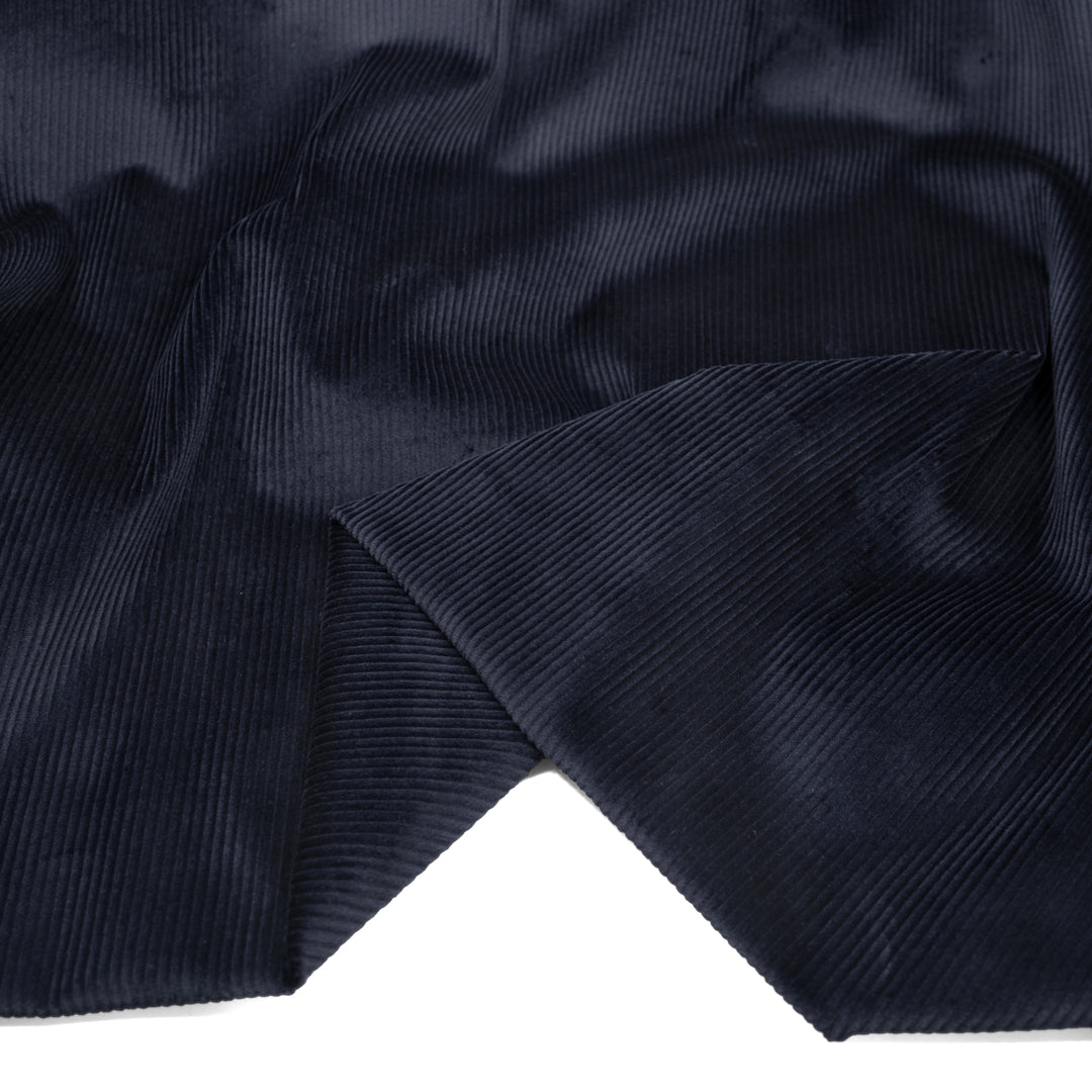 Stretch Cotton Corduroy II - Navy | Blackbird Fabrics