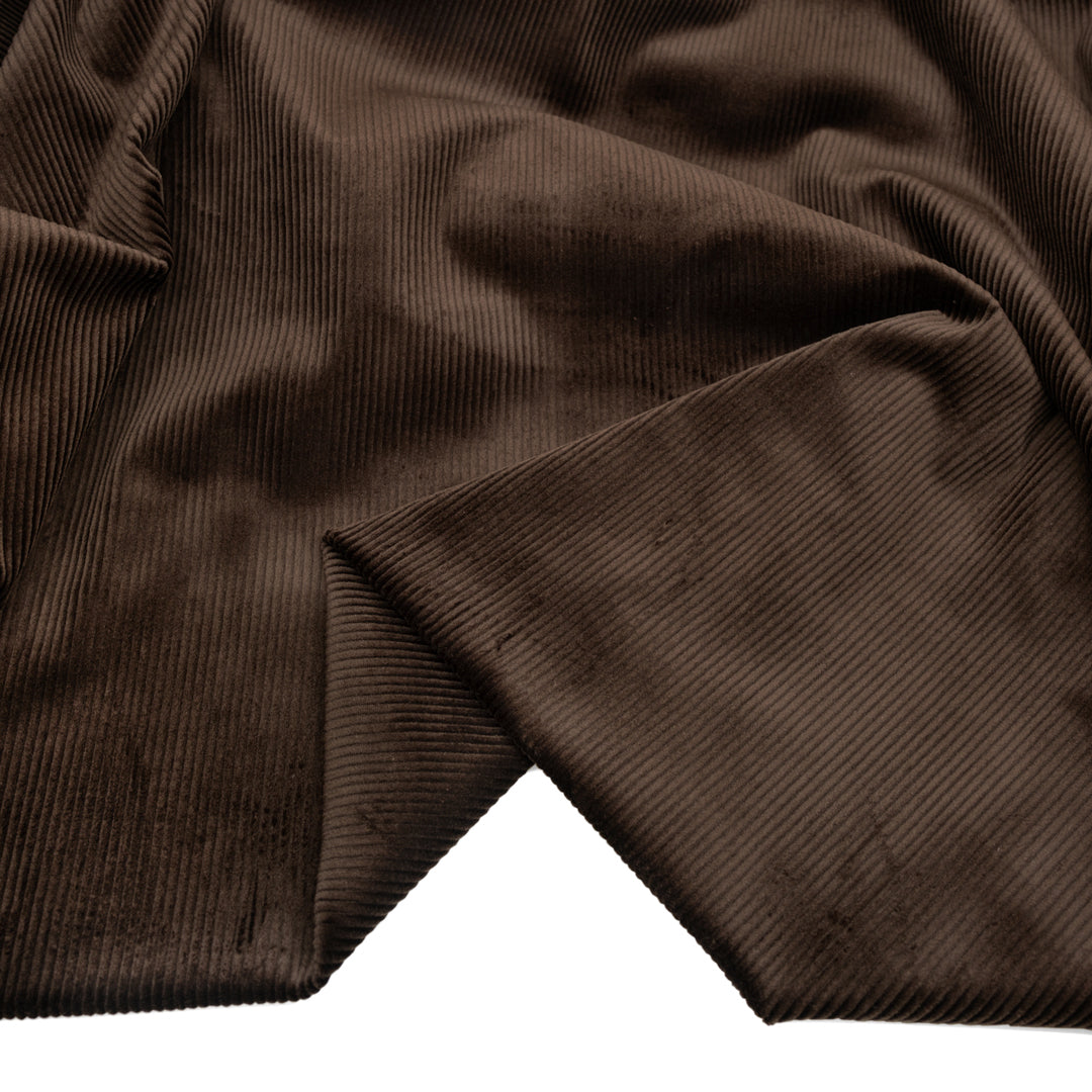 Stretch Cotton Corduroy II - Chocolate | Blackbird Fabrics