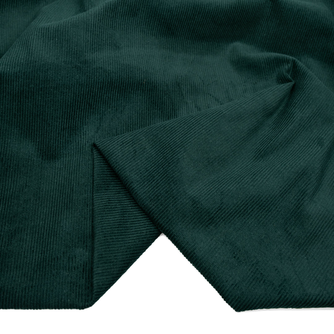 Fine Cotton Corduroy - Midnight Spruce | Blackbird Fabrics