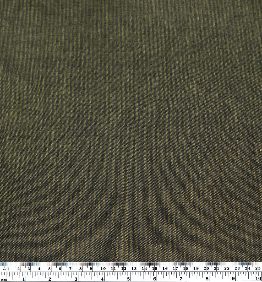 Pinstripe Yarn Dyed Linen Cotton - Willow | Blackbird Fabrics