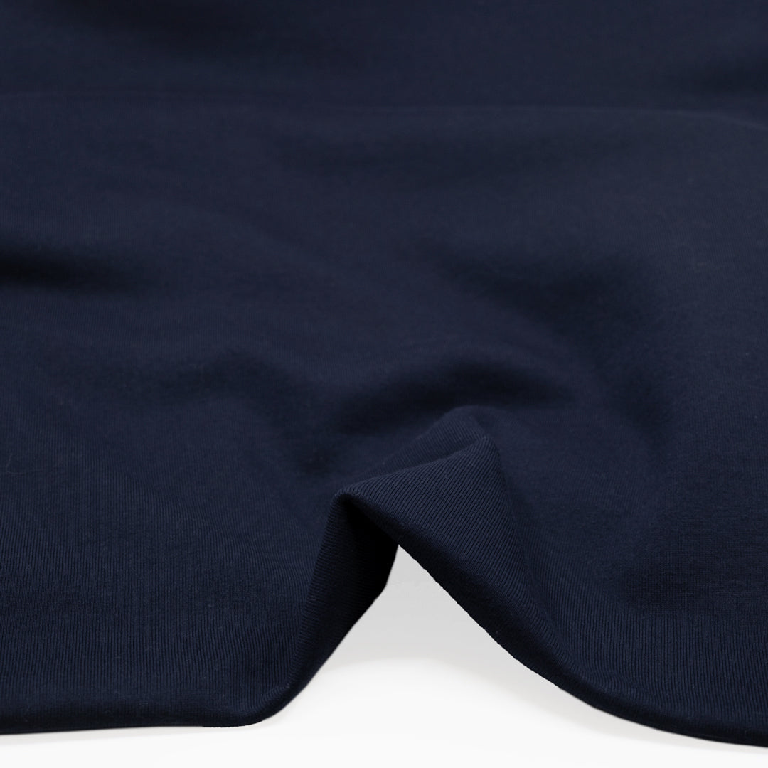 Laidback 100% Cotton Sweatshirt Fleece - Midnight Blue | Blackbird Fabrics