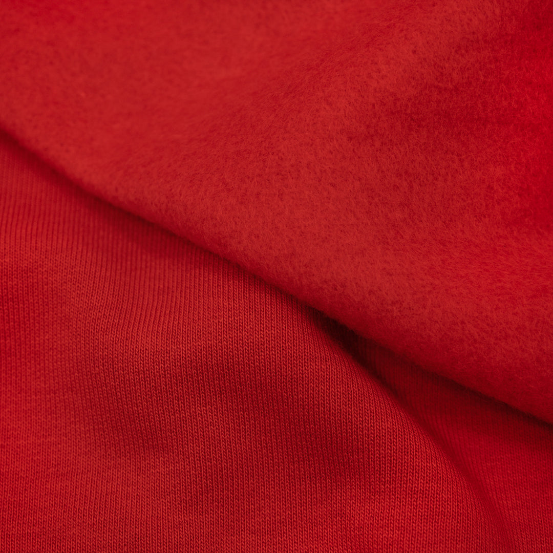 Laidback Cotton Blend Sweatshirt Fleece - Fire Red | Blackbird Fabrics