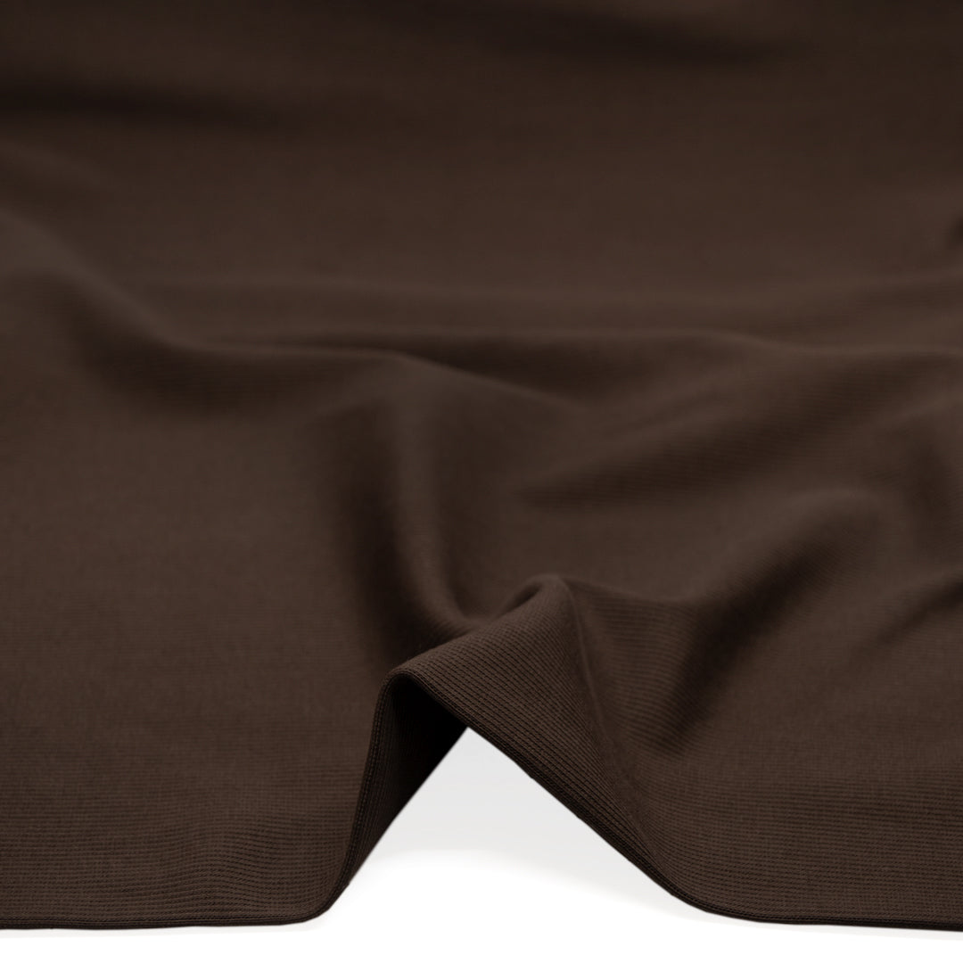 Laidback Cotton Sweatshirt Ribbing - Umber | Blackbird Fabrics