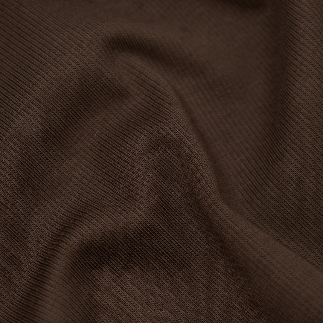 Laidback Cotton Sweatshirt Ribbing - Umber | Blackbird Fabrics
