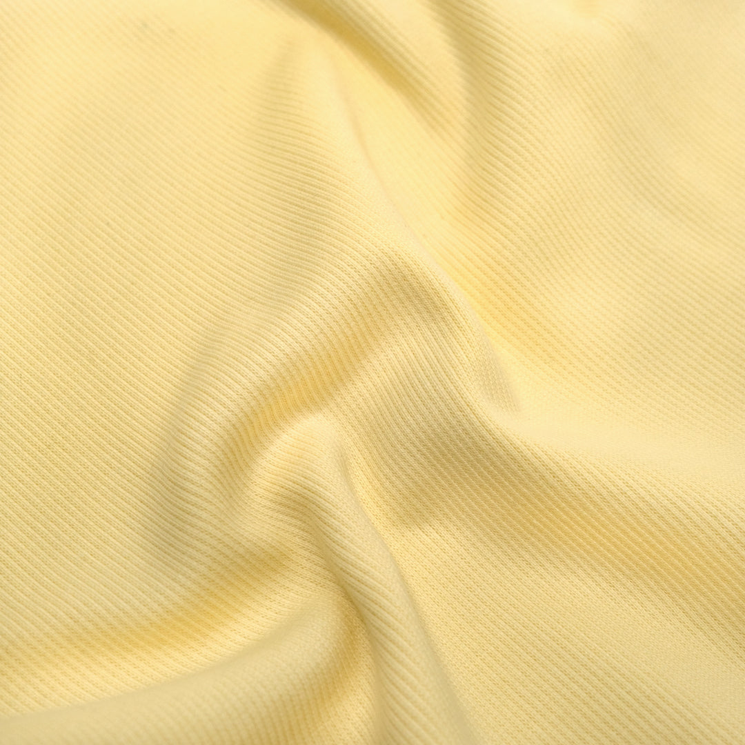 Laidback Cotton Sweatshirt Ribbing - Butter | Blackbird Fabrics