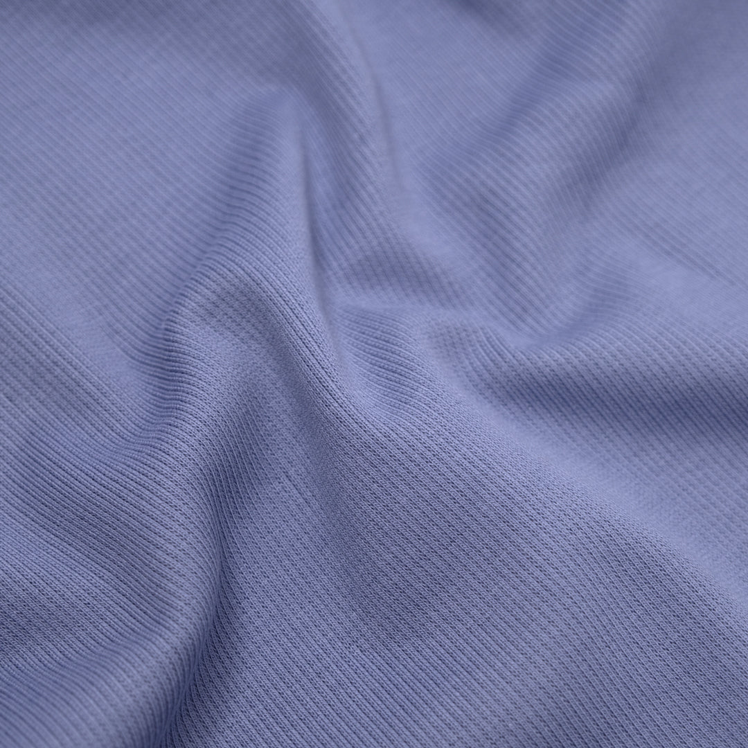 Laidback Cotton Sweatshirt Ribbing - Periwinkle | Blackbird Fabrics