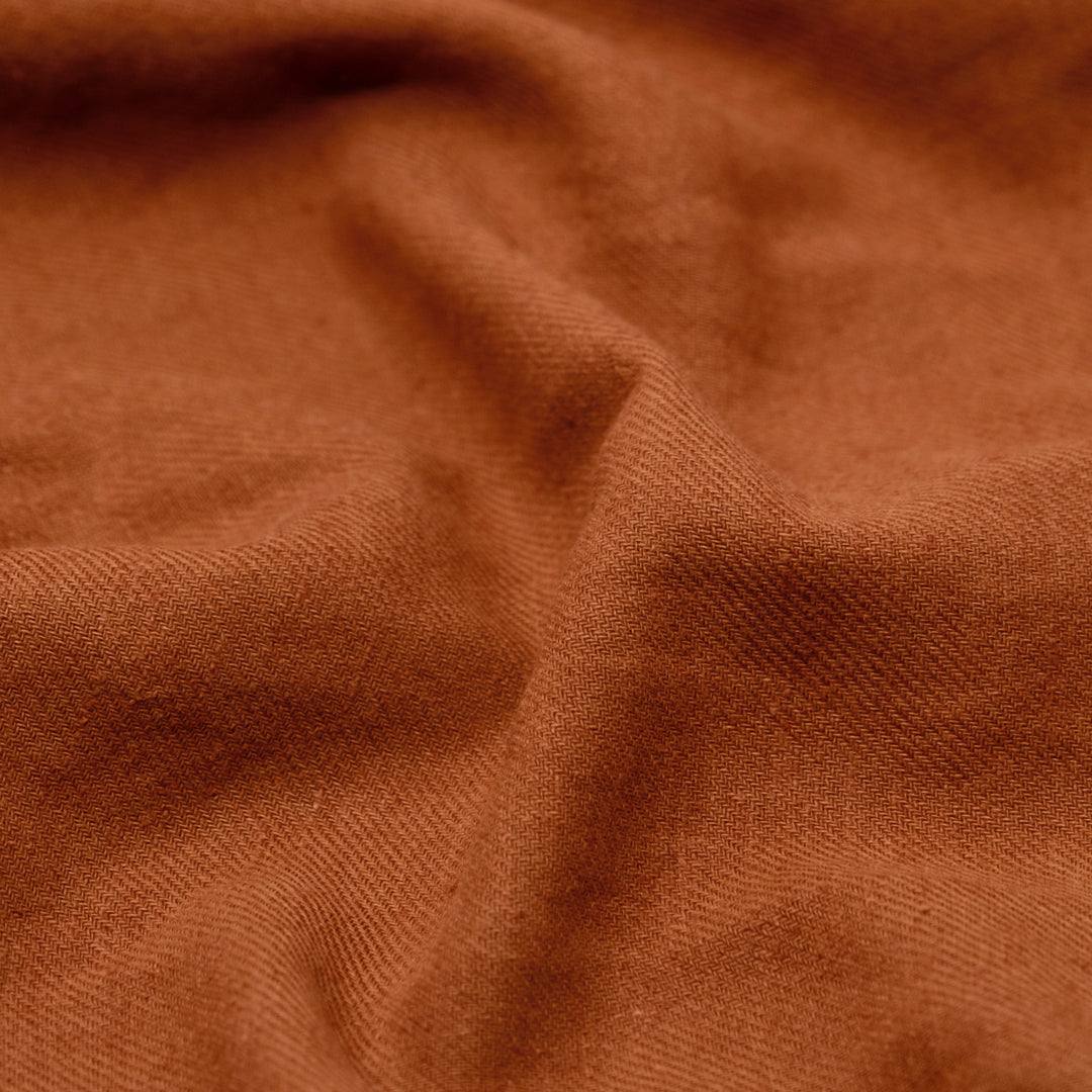 Carefree Cotton Linen Twill - Rust | Blackbird Fabrics