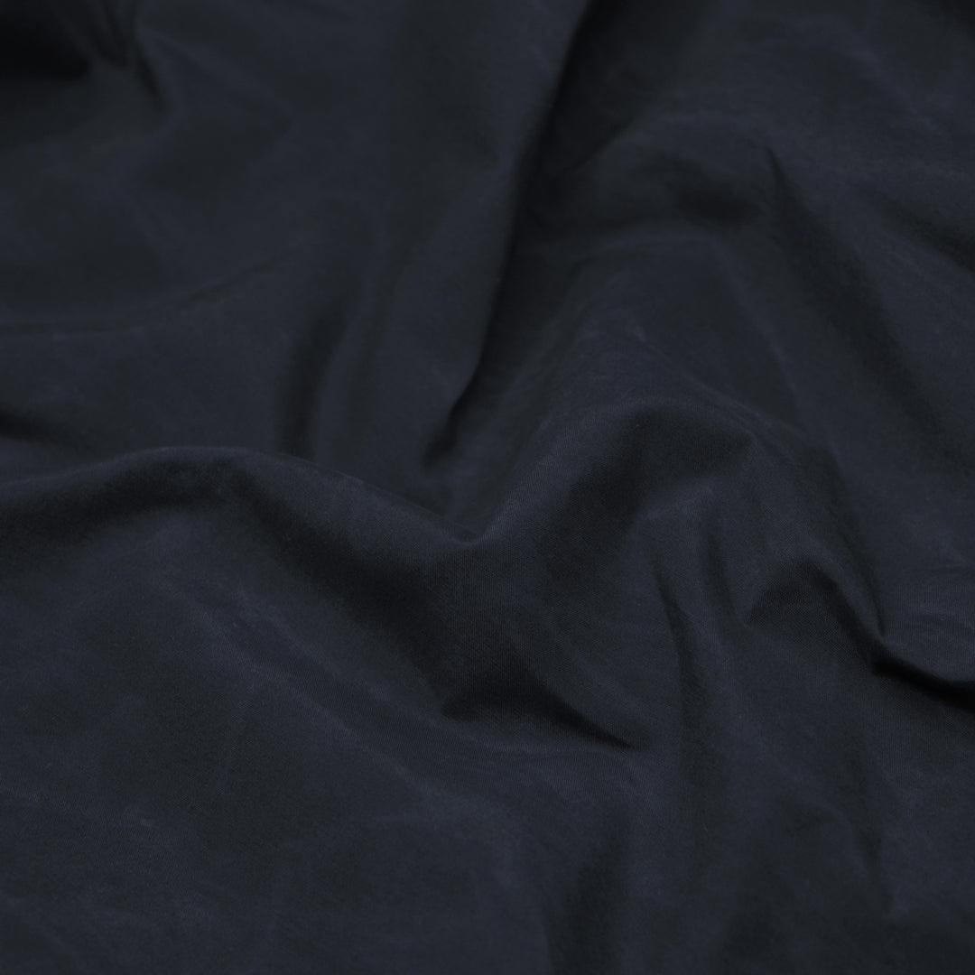 Deadstock Dry Waxed Poplin - Ink | Blackbird Fabrics