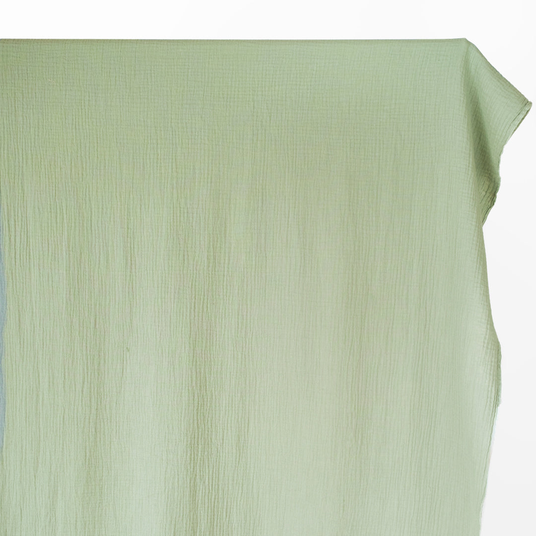 Organic Cotton Double Gauze - Green Tea | Blackbird Fabrics