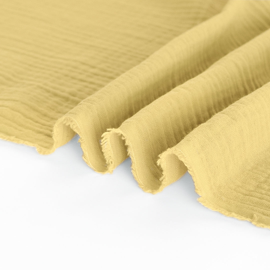Deadstock Organic Cotton Double Gauze - Mellow Yellow | Blackbird Fabrics