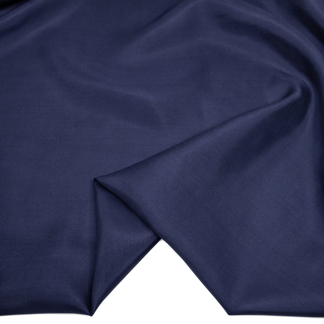 Deadstock Silk Habotai Lining - Navy | Blackbird Fabrics