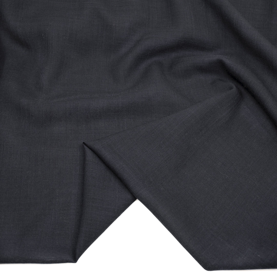 Deadstock Fine Wool Blend Gauze - Midnight Blue | Blackbird Fabrics