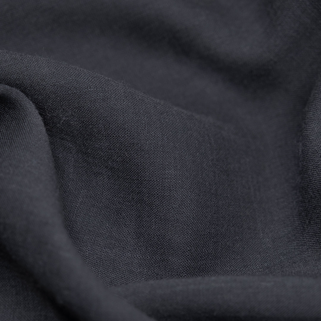 Deadstock Fine Wool Blend Gauze - Midnight Blue | Blackbird Fabrics