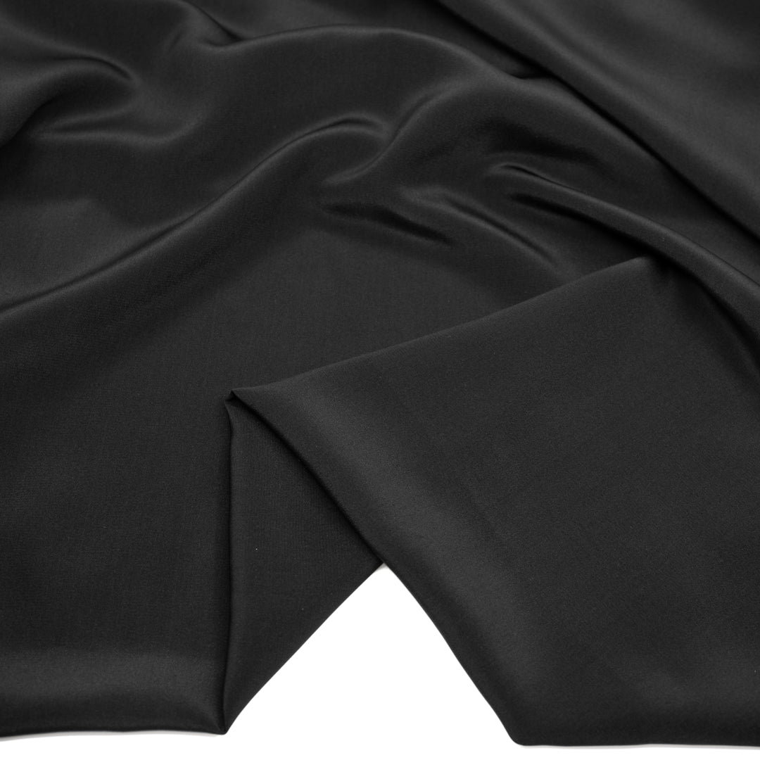 Deadstock Silk Crepe De Chine - Black | Blackbird Fabrics
