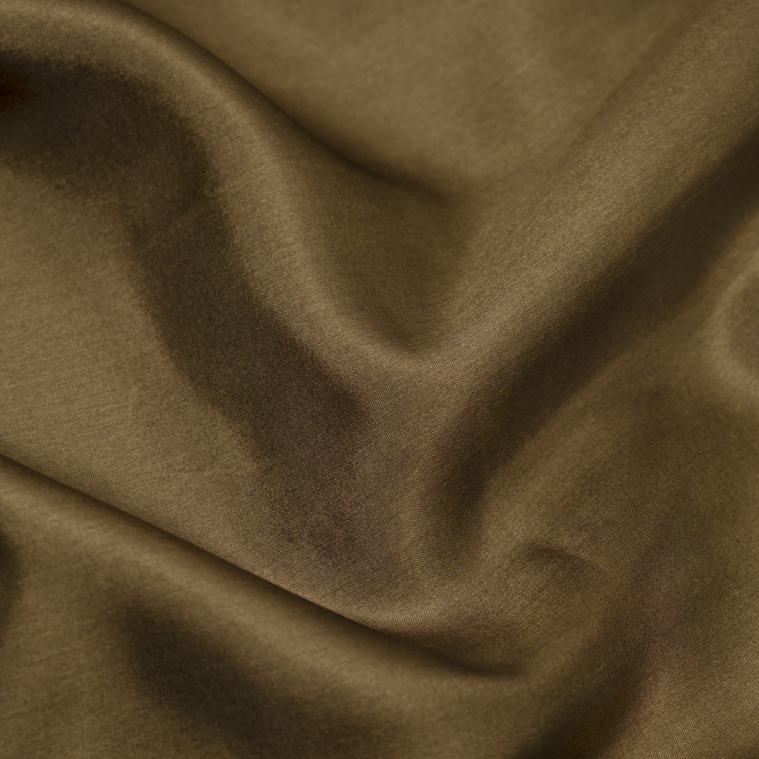 Deadstock Silk Habotai Lining - Olive | Blackbird Fabrics