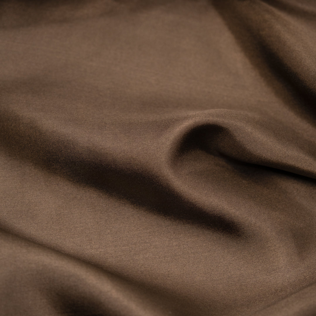 Deadstock Silk Habotai Lining - Chocolate | Blackbird Fabrics