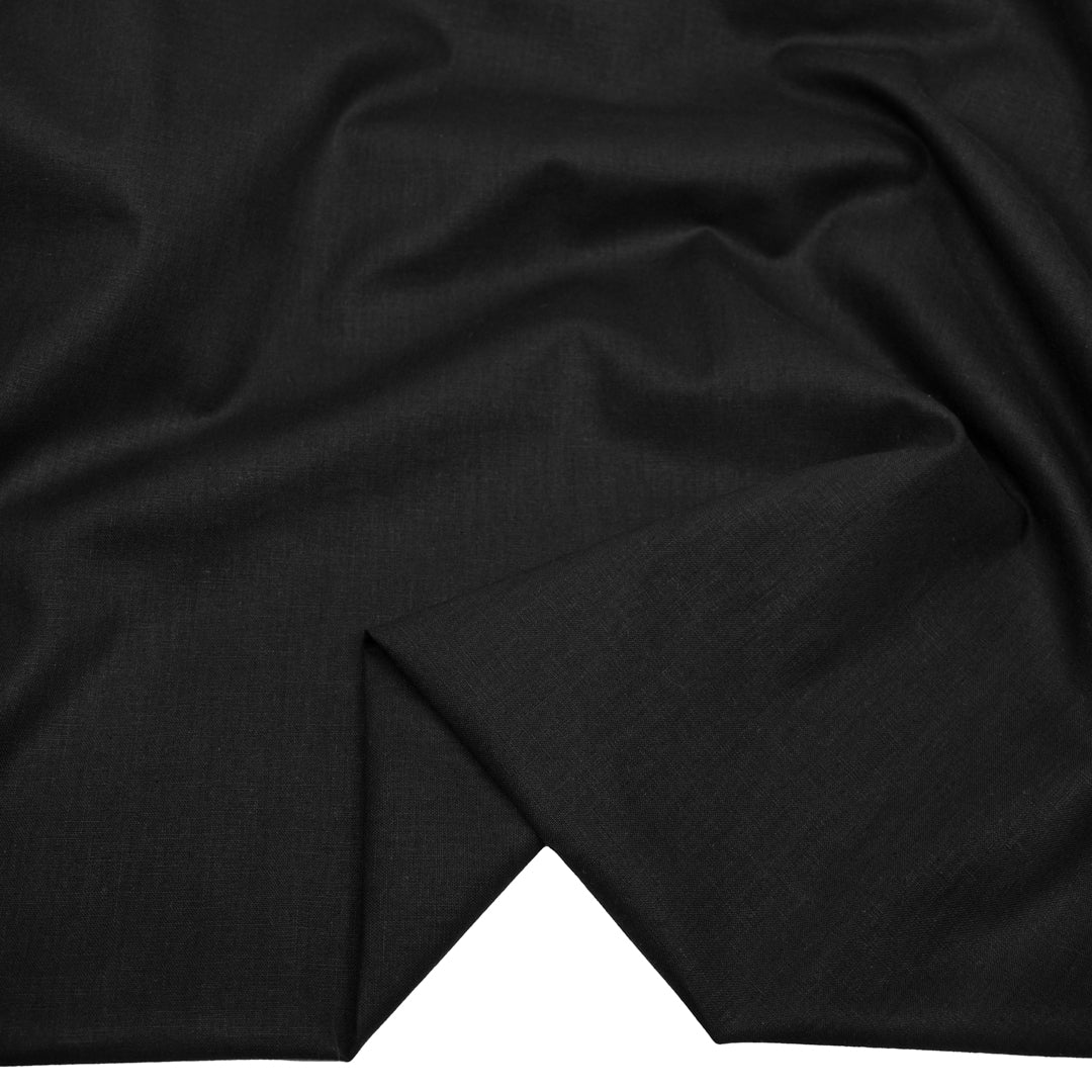 Go-To Cotton Linen Blend - Black| Blackbird Fabrics