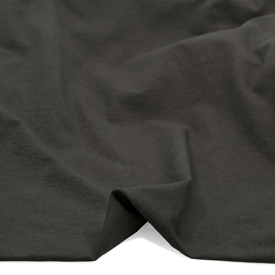 Hemp & Organic Cotton Jersey - Soot | Blackbird Fabrics