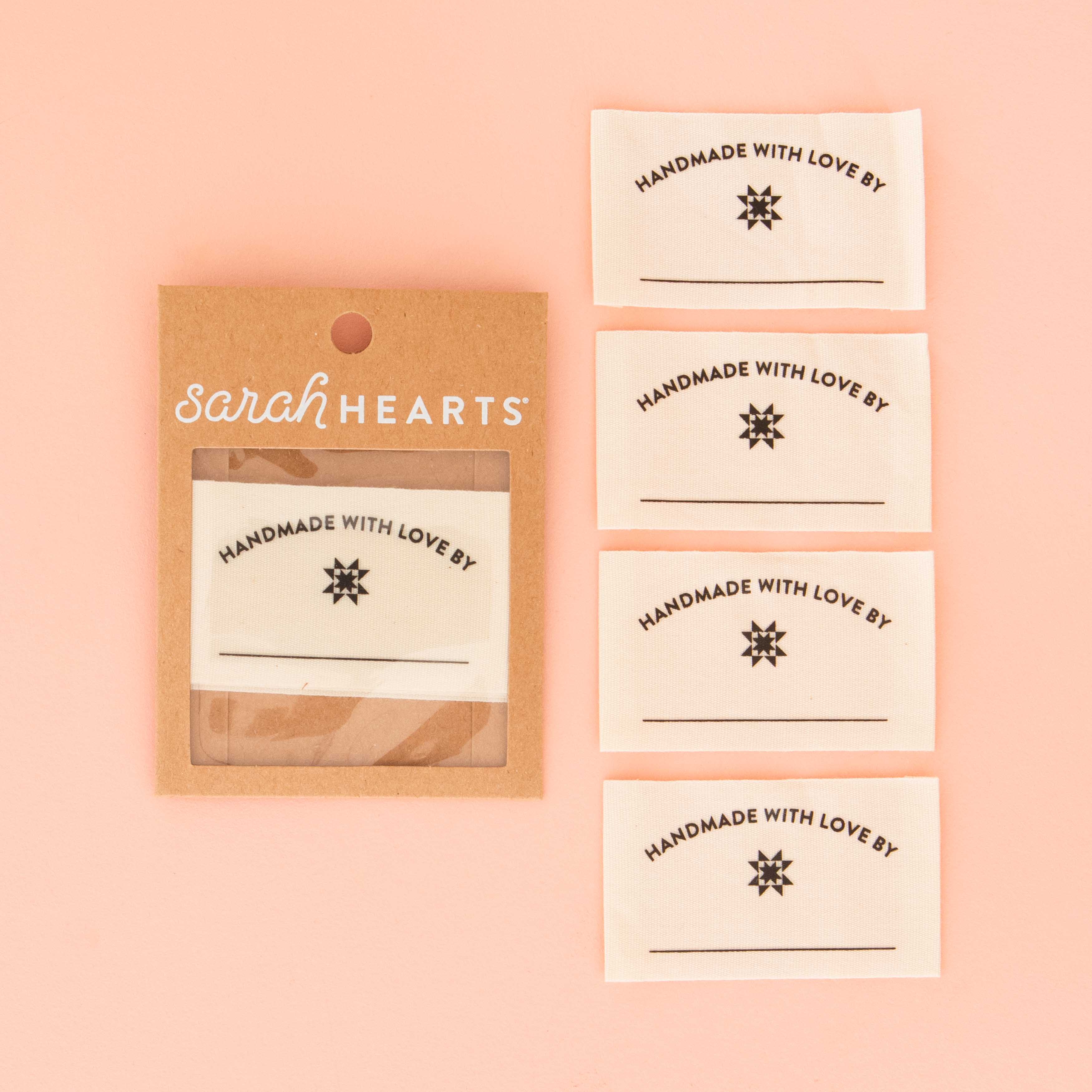 HANDMADE WITH LOVE Organic Cotton Labels By Sarah Hearts | Blackbird Fabrics