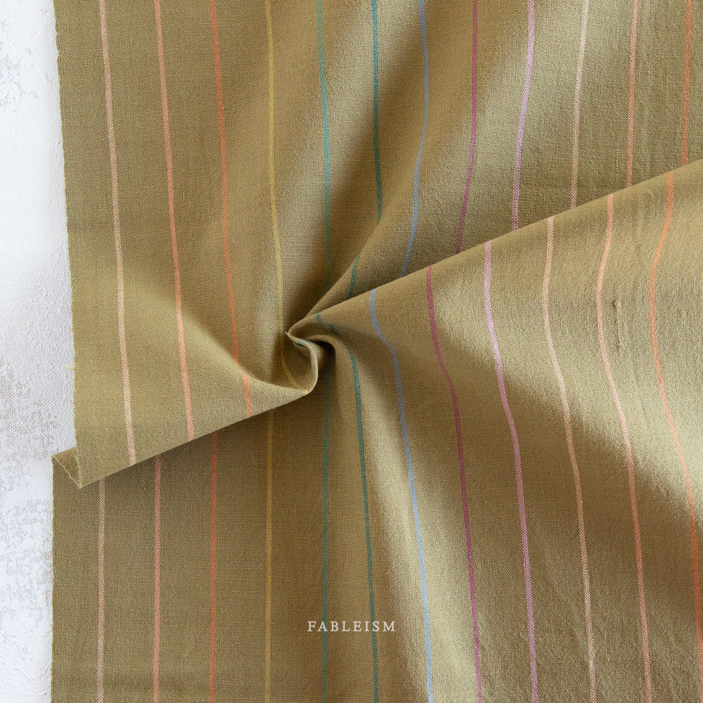 Skinny Stripe Cotton - Clover | Blackbird Fabrics