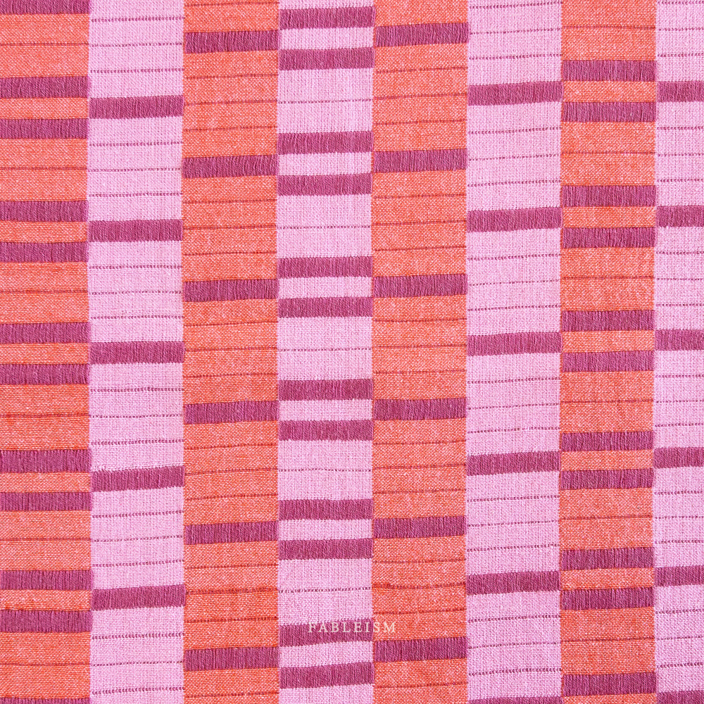 Southwest Stripe Cotton - Berry | Blackbird Fabrics