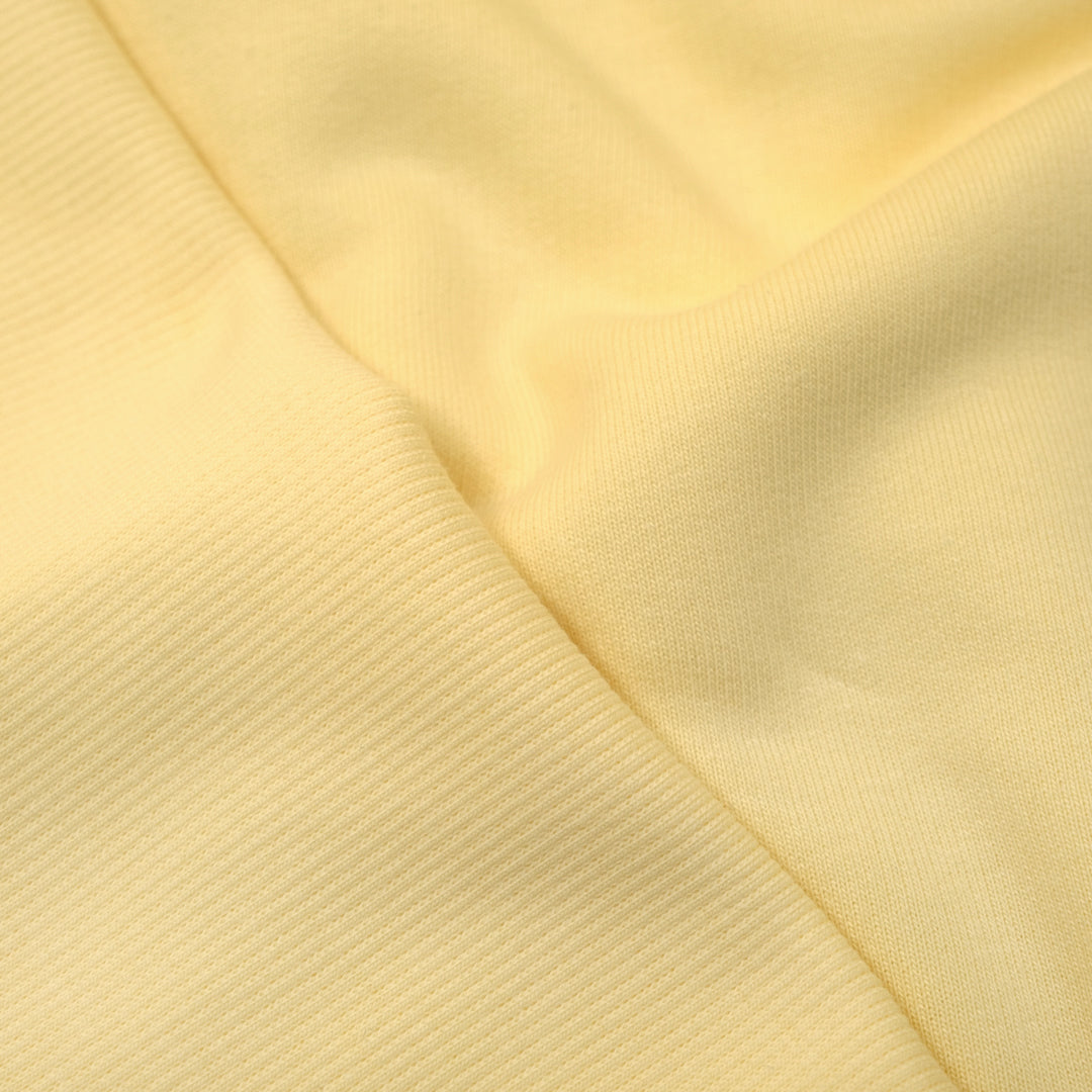 Laidback Cotton Blend Sweatshirt Fleece - Butter | Blackbird Fabrics