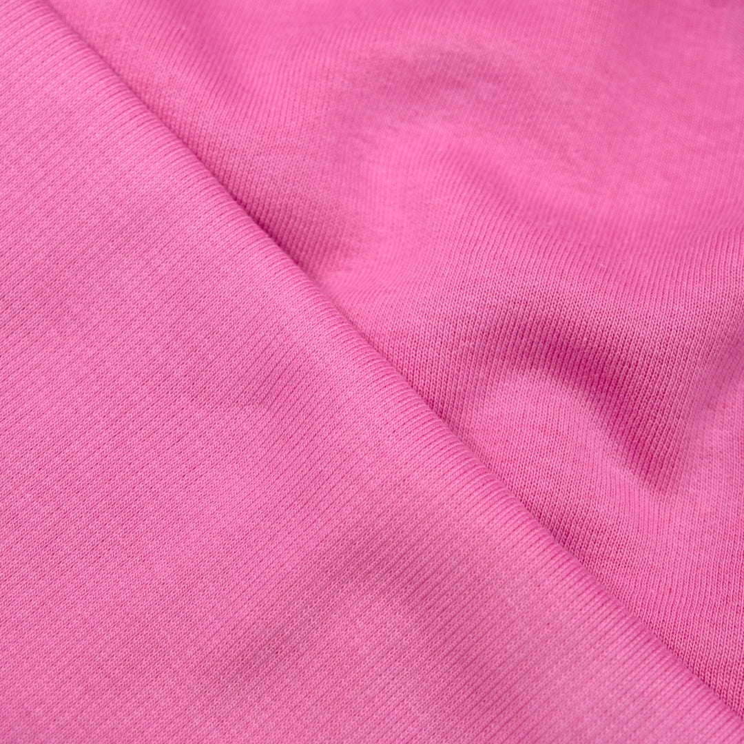 Laidback Cotton Blend Sweatshirt Fleece & Laidback Cotton Sweatshirt Ribbing - Gumdrop | Blackbird Fabrics