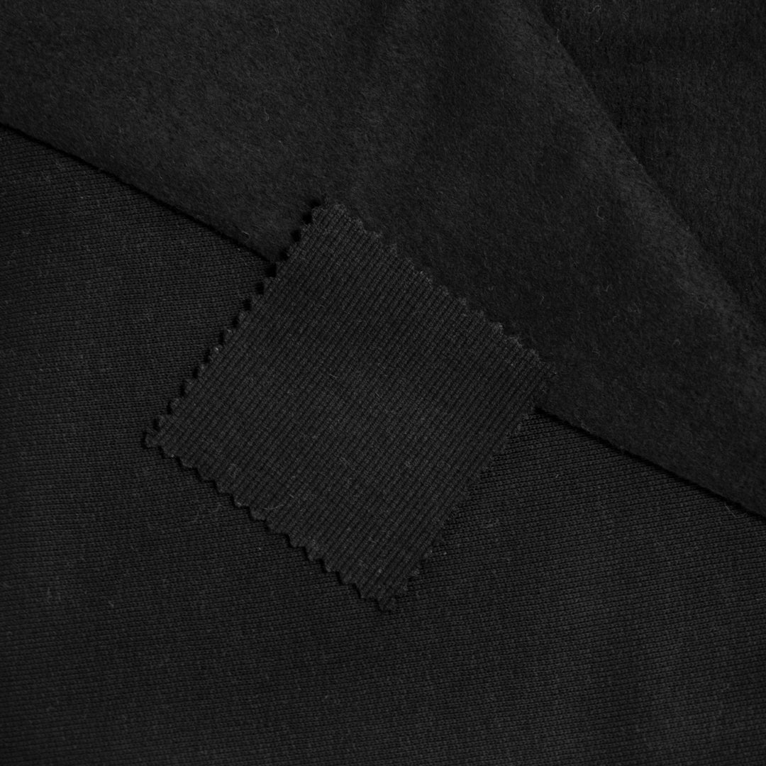Laidback Organic Cotton Ribbing - Black | Blackbird Fabrics
