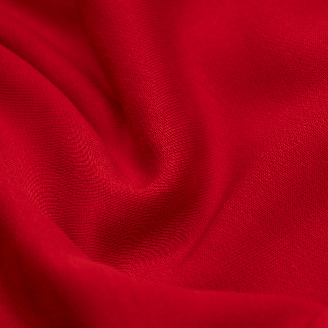 Laidback Organic Cotton Sweatshirt Fleece - Fire Red | Blackbird Fabrics