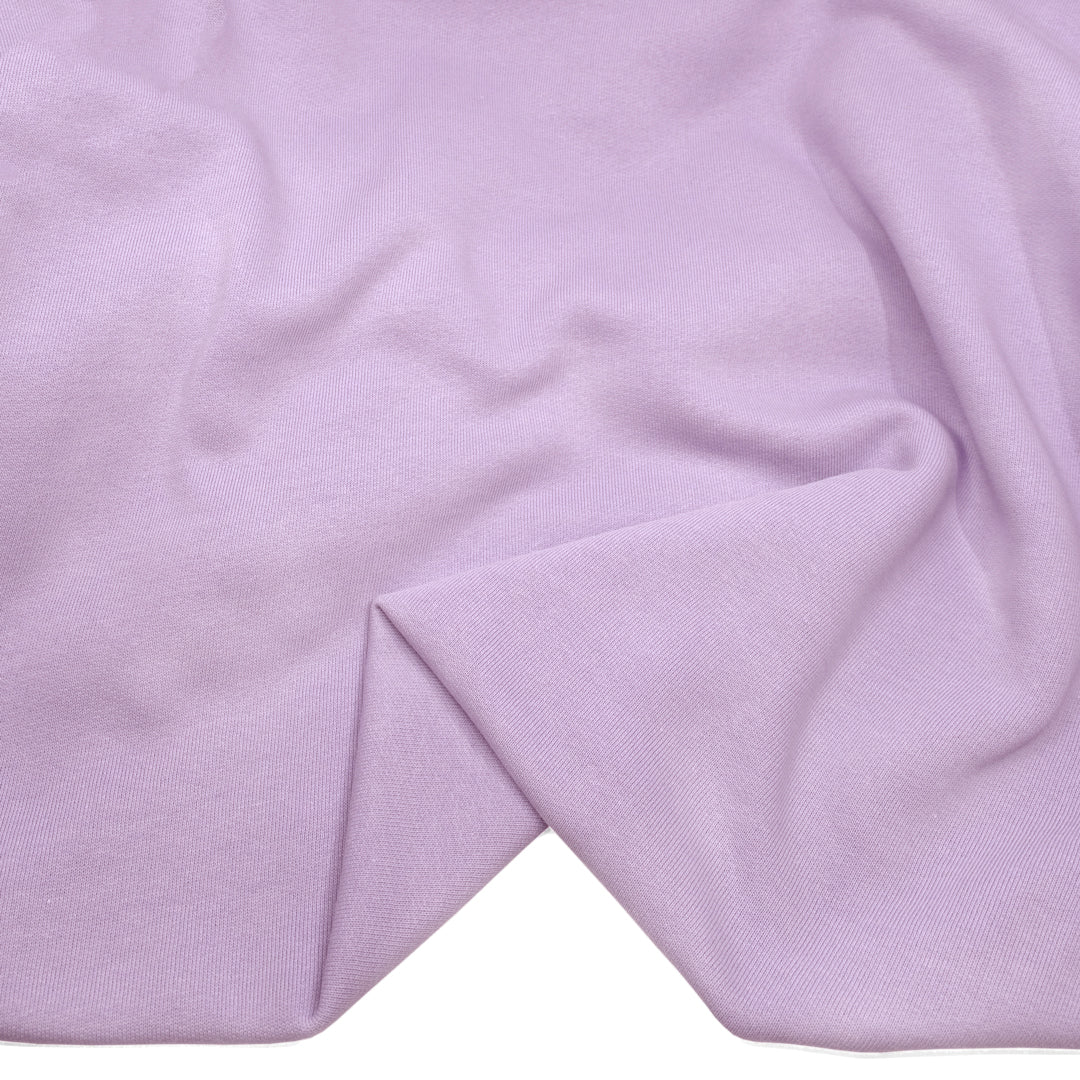Laidback Organic Cotton Sweatshirt Fleece - Lilac | Blackbird Fabrics