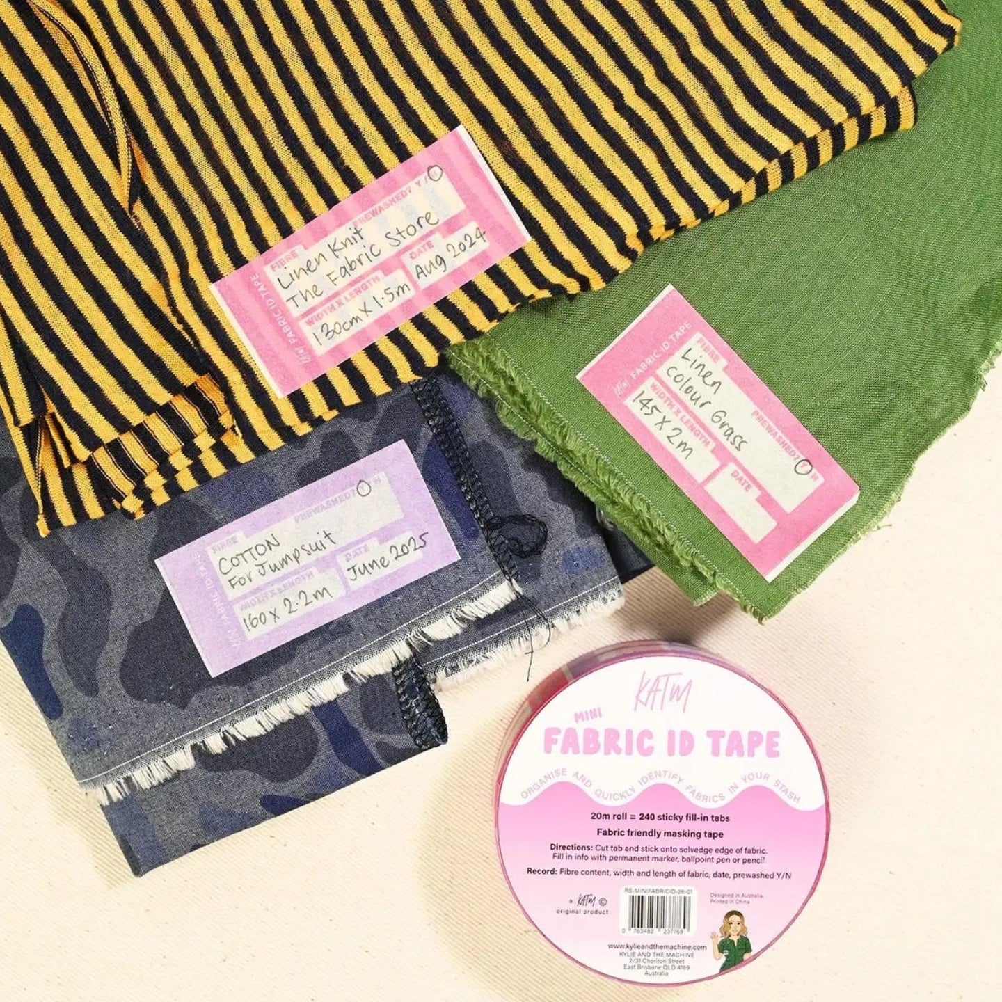 Mini Fabric ID Tape By KATM | Blackbird Fabrics
