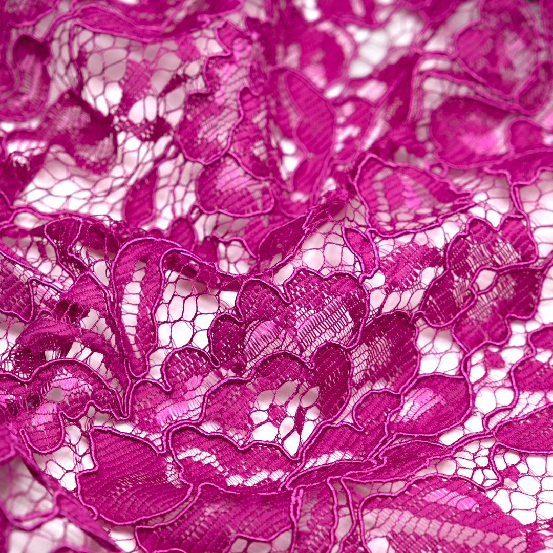 Nightingale Corded Lace - Dragonfruit | Blackbird Fabrics