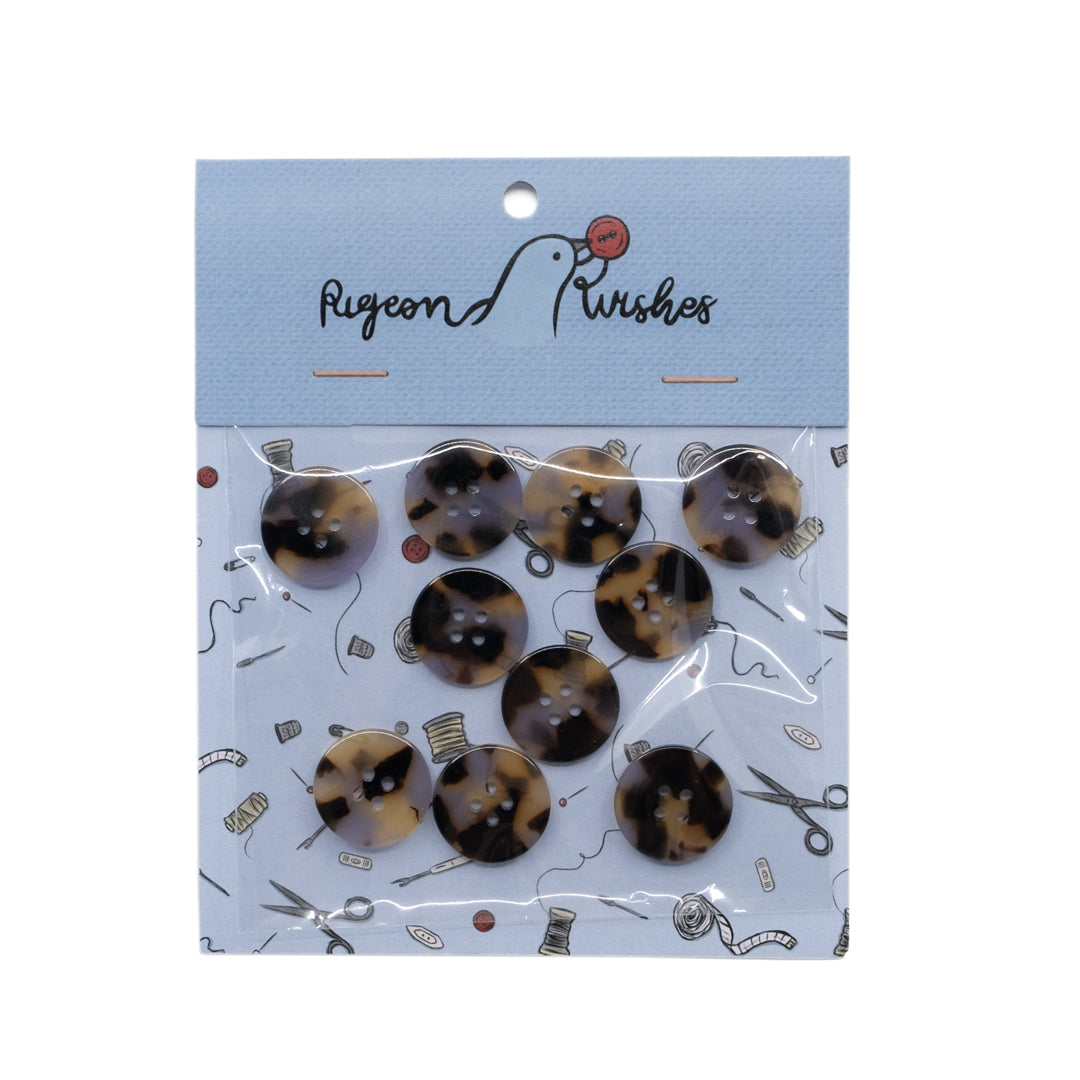Pigeon Wishes Resin Buttons (20mm) Set of 10 - Beguiled | Blackbird Fabrics