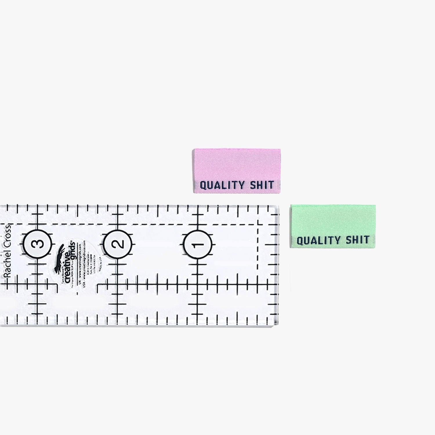 QUALITY SHIT PASTEL Woven Labels | Blackbird Fabrics