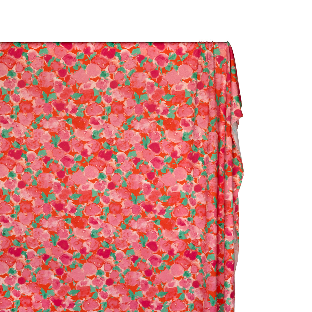 Rosewater LENZING™ ECOVERO™ Jersey - Firecracker/Pink | Blackbird Fabrics